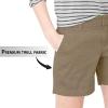 imageHybrid ampamp Company Womens Bermuda Walking Shorts Stretch 7 inch Inseam Super ComfyTwilldark Khaki