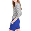 imageHybrid ampamp Company Womens Bermuda Walking Shorts Stretch 7 inch Inseam Super ComfyTwillroyal