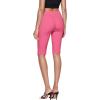 imageHybrid ampamp Company Womens Super Stretch Causal Pull On Millennium Twill Bermuda ShortsBermudapink Flamingo