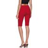 imageHybrid ampamp Company Womens Super Stretch Causal Pull On Millennium Twill Bermuda ShortsRed
