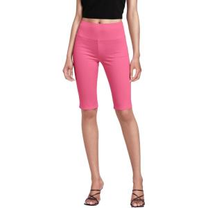 imageHybrid ampamp Company Womens Super Stretch Causal Pull On Millennium Twill Bermuda ShortsBermudapink Flamingo