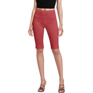 imageHybrid ampamp Company Womens Super Stretch Causal Pull On Millennium Twill Bermuda ShortsCoral