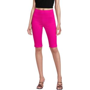 imageHybrid ampamp Company Womens Super Stretch Causal Pull On Millennium Twill Bermuda ShortsNeonpink
