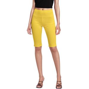 imageHybrid ampamp Company Womens Super Stretch Causal Pull On Millennium Twill Bermuda ShortsYellow