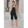 imageHybrid ampamp Company Womens Leisure Adjustable Straps Stretch Bermuda Denim jumpsuits OverallsBvj156998black