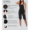 imageHybrid ampamp Company Womens Leisure Adjustable Straps Stretch Bermuda Denim jumpsuits OverallsBvj156998black