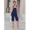 imageHybrid ampamp Company Womens Leisure Adjustable Straps Stretch Bermuda Denim jumpsuits OverallsBvj156998darkwash