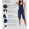 imageHybrid ampamp Company Womens Leisure Adjustable Straps Stretch Bermuda Denim jumpsuits OverallsBvj156998darkwash