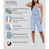 imageHybrid ampamp Company Womens Leisure Adjustable Straps Stretch Bermuda Denim jumpsuits OverallsBvj156998light Wash