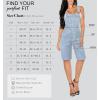 imageHybrid ampamp Company Womens Leisure Adjustable Straps Stretch Bermuda Denim jumpsuits OverallsBvj156998light Wash