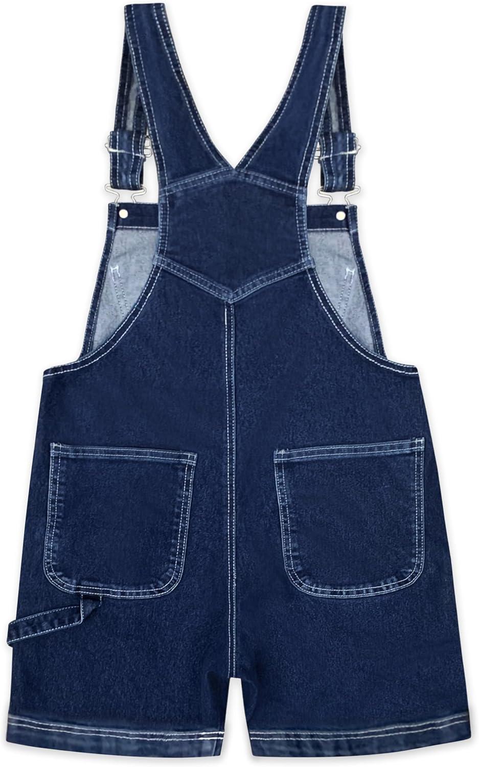 imageHybrid ampamp Company Women Denim Shorts Rompers Sleeveless Adjustable Strap Overalls Cross Back JumpsuitShv156998darkwash