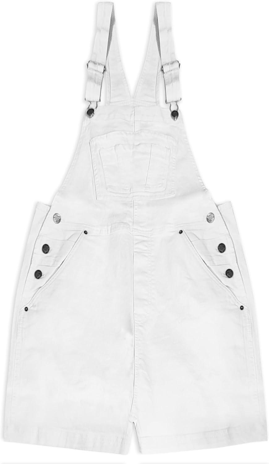 imageHybrid ampamp Company Women Denim Shorts Rompers Sleeveless Adjustable Strap Overalls Cross Back JumpsuitShv156998white
