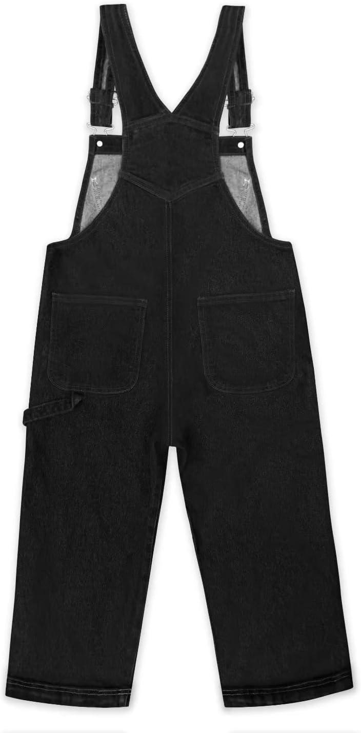 imageHybrid ampamp Company Womens Denim Bib Sleeveless Overalls Utility Rompers Capri Jumpsuit with PocketsQvj156998black