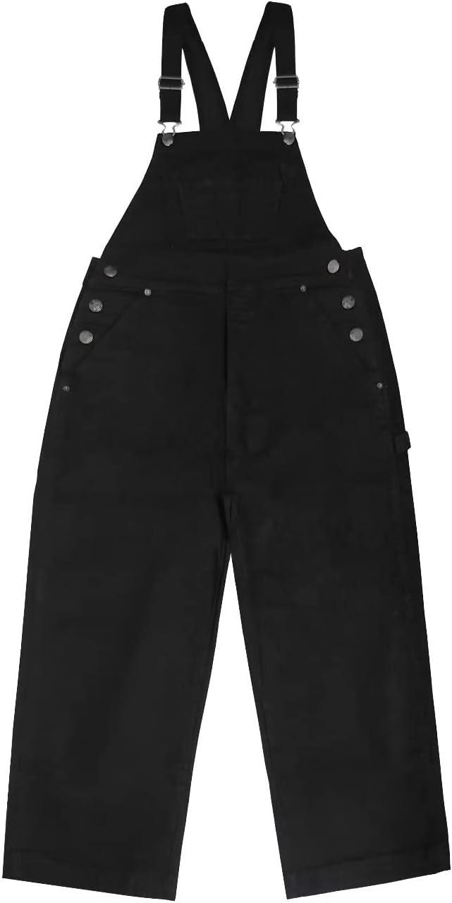 imageHybrid ampamp Company Womens Denim Bib Sleeveless Overalls Utility Rompers Capri Jumpsuit with PocketsQvj156998black