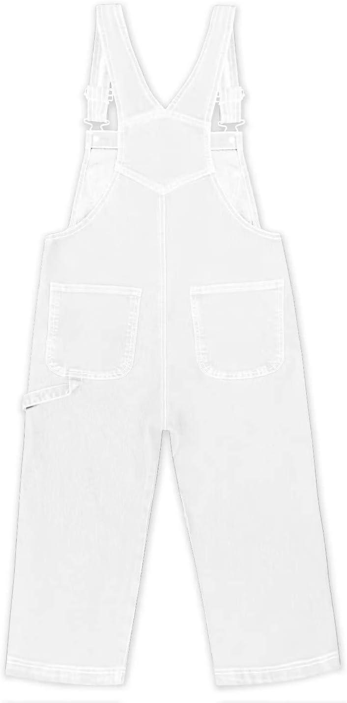 imageHybrid ampamp Company Womens Denim Bib Sleeveless Overalls Utility Rompers Capri Jumpsuit with PocketsQvj156998white