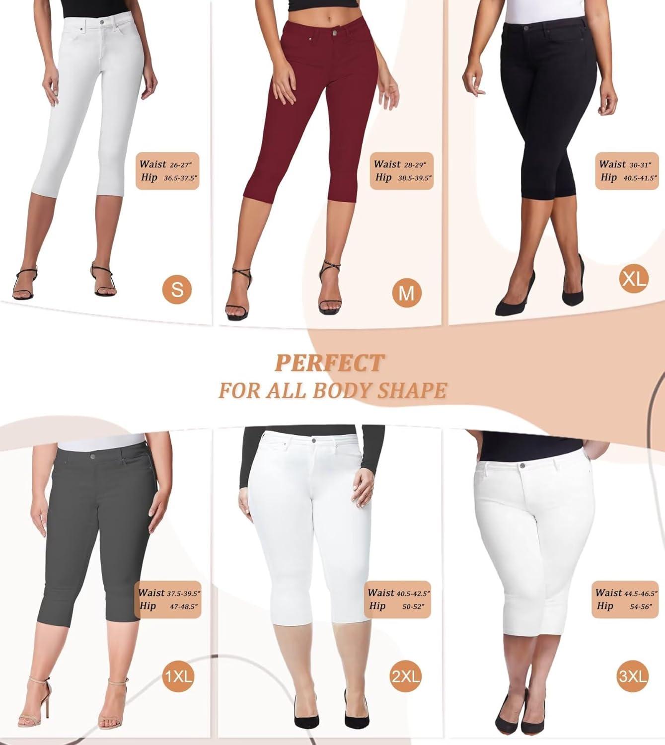 imageHybrid ampamp Company Womens Hyper Stretch Denim Capri JeansCapri1405brownmulti