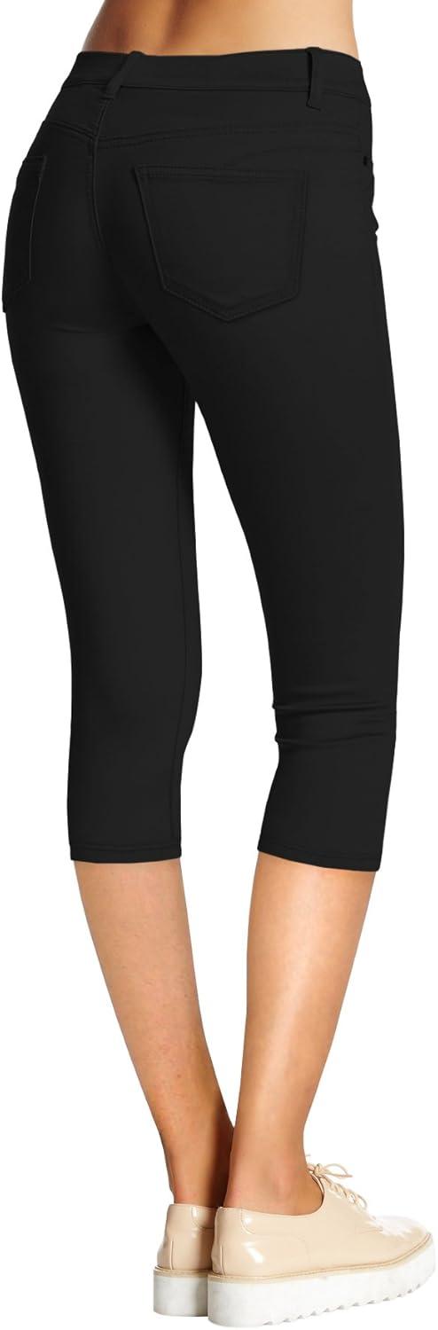 imageHybrid ampamp Company Womens Hyper Stretch Denim Capri JeansCapriblack