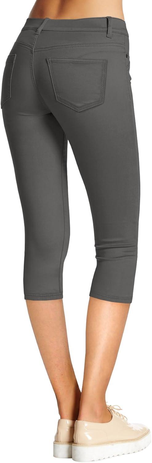 imageHybrid ampamp Company Womens Hyper Stretch Denim Capri JeansCapricharcoal