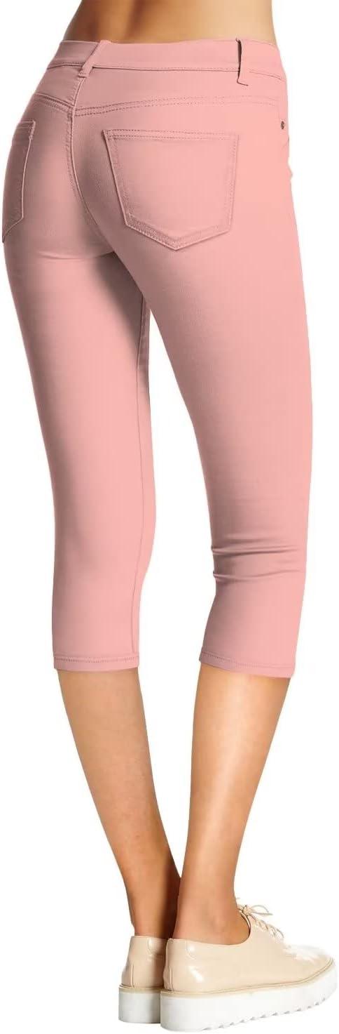 imageHybrid ampamp Company Womens Hyper Stretch Denim Capri JeansCapridustyrose