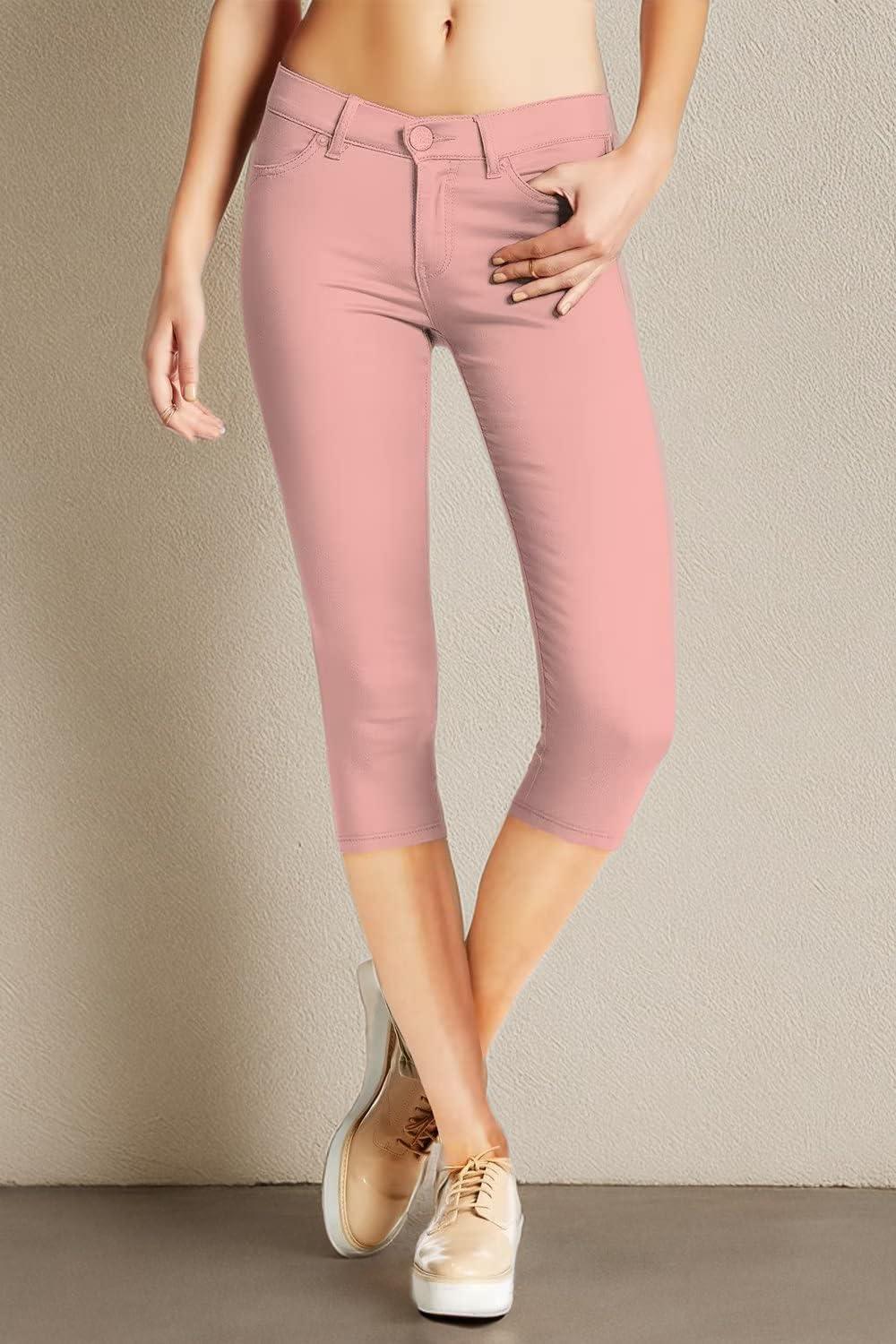 imageHybrid ampamp Company Womens Hyper Stretch Denim Capri JeansCapridustyrose