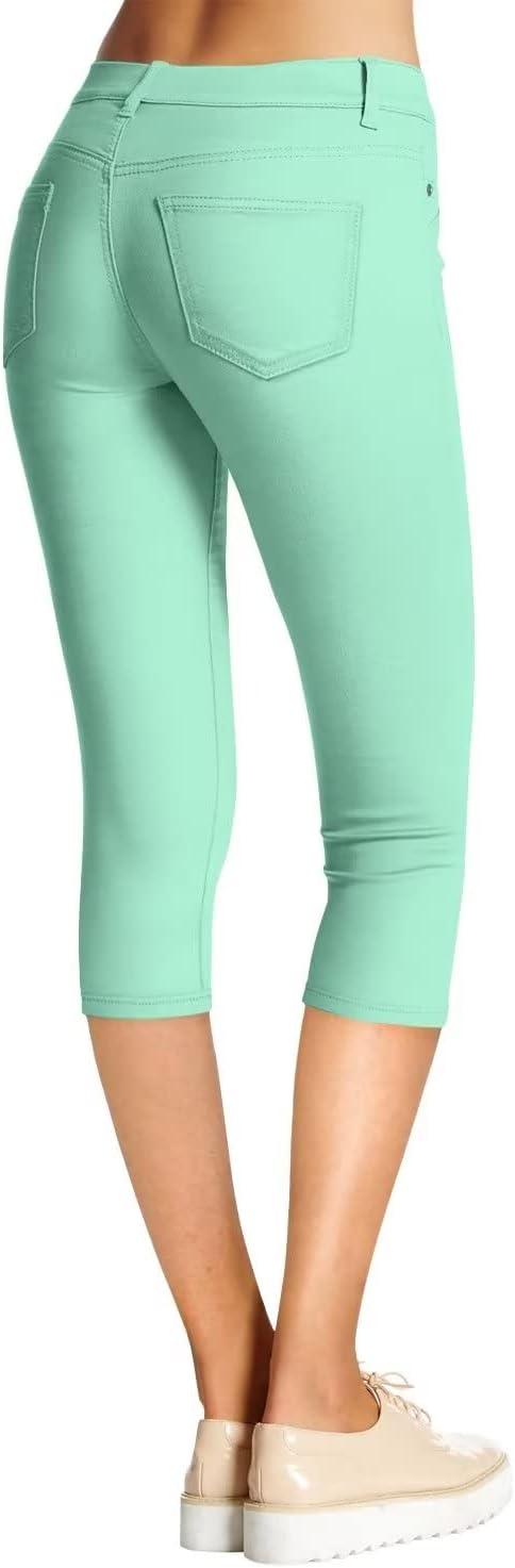 imageHybrid ampamp Company Womens Hyper Stretch Denim Capri JeansCaprimint