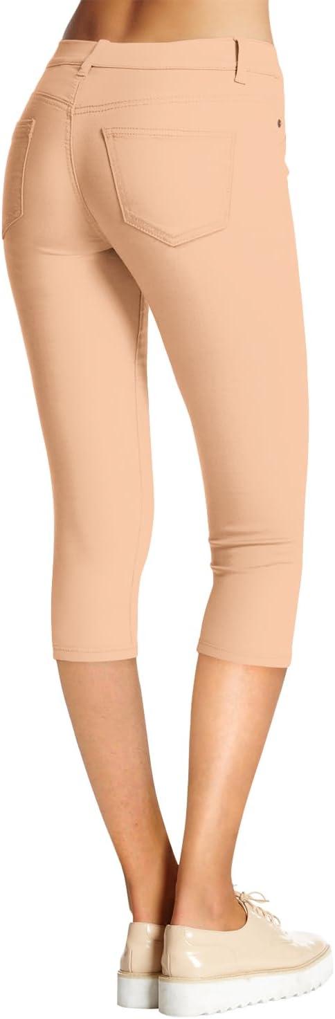 imageHybrid ampamp Company Womens Hyper Stretch Denim Capri JeansCapripeach