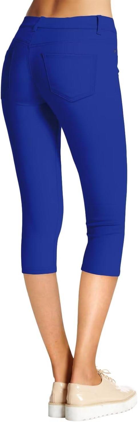 imageHybrid ampamp Company Womens Hyper Stretch Denim Capri JeansCapriroyal