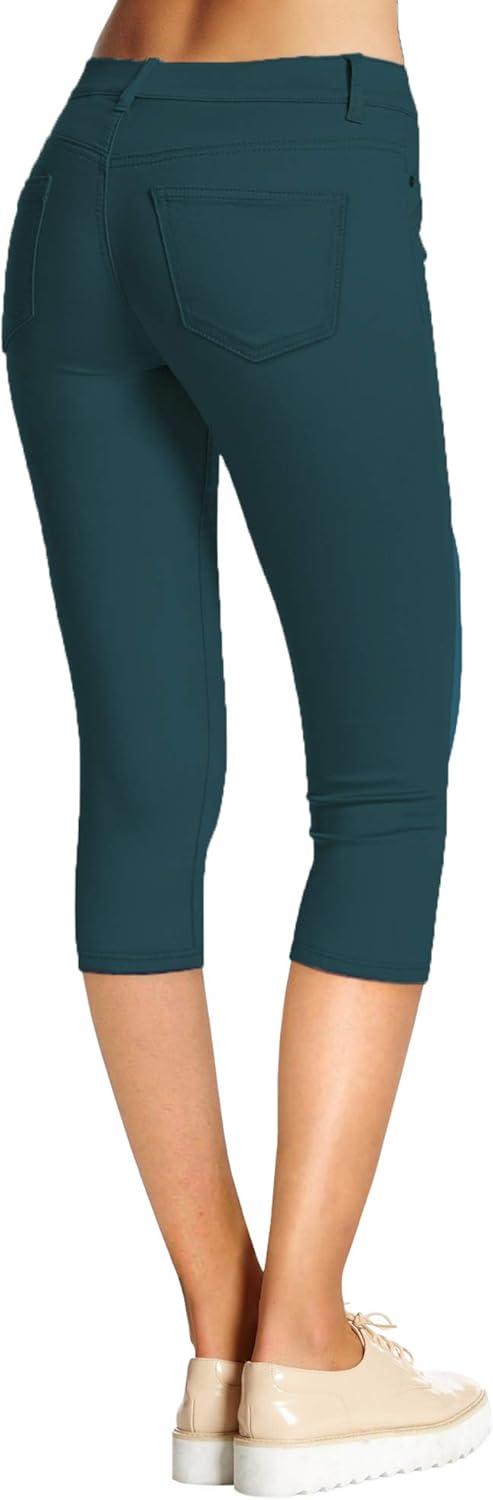 imageHybrid ampamp Company Womens Hyper Stretch Denim Capri JeansCapriteal