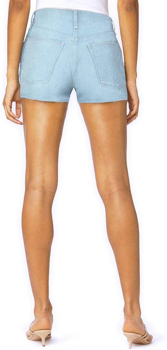 imageHybrid ampamp Company Womens Mid Rise Denim Stretchy Jean Shorts with PocketsShortbleach