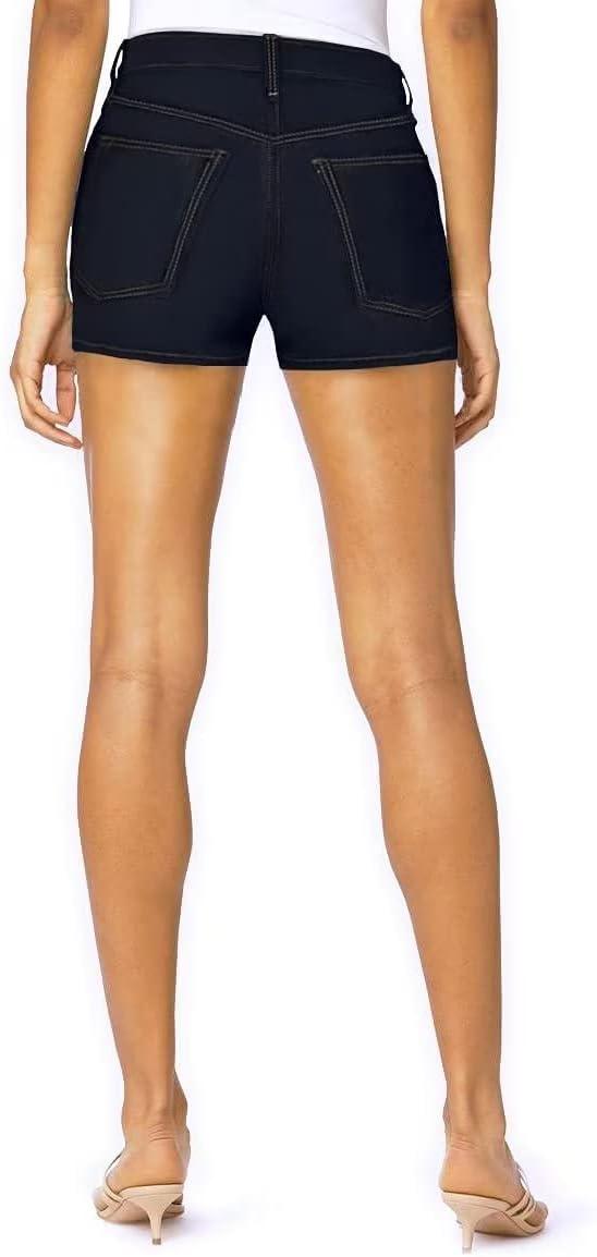 imageHybrid ampamp Company Womens Mid Rise Denim Stretchy Jean Shorts with PocketsShortblue Black