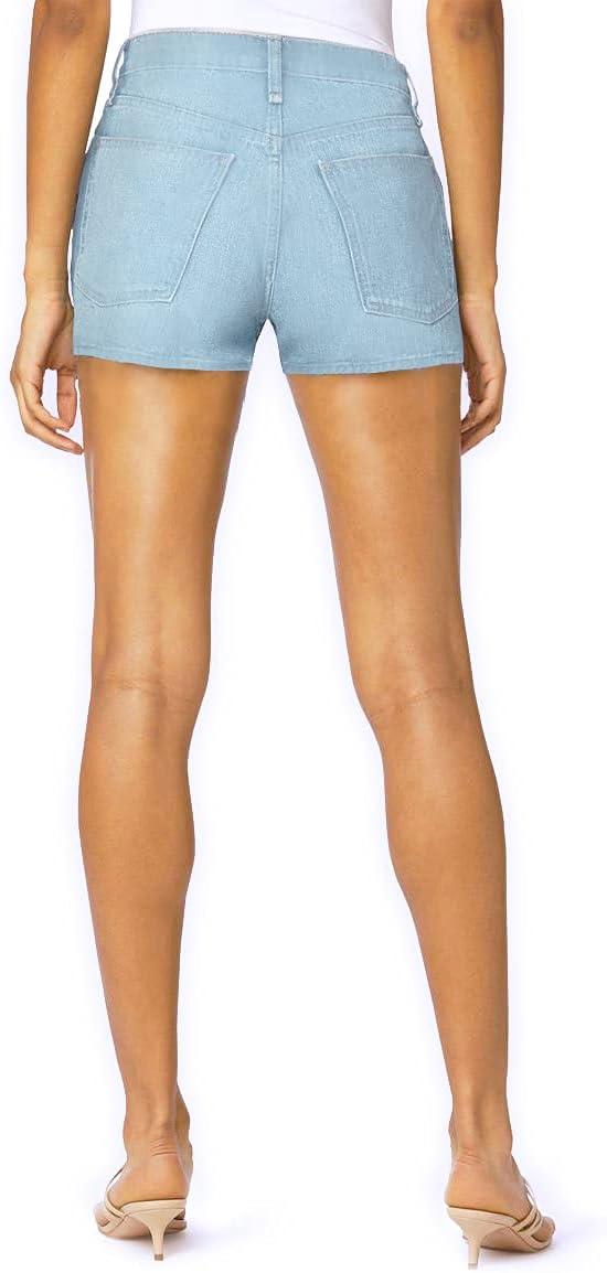 imageHybrid ampamp Company Womens Mid Rise Denim Stretchy Jean Shorts with PocketsShortlight Wash