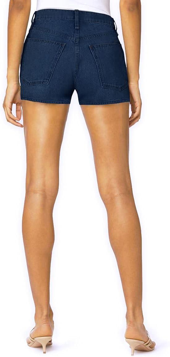 imageHybrid ampamp Company Womens Mid Rise Denim Stretchy Jean Shorts with PocketsShortmedium Blue