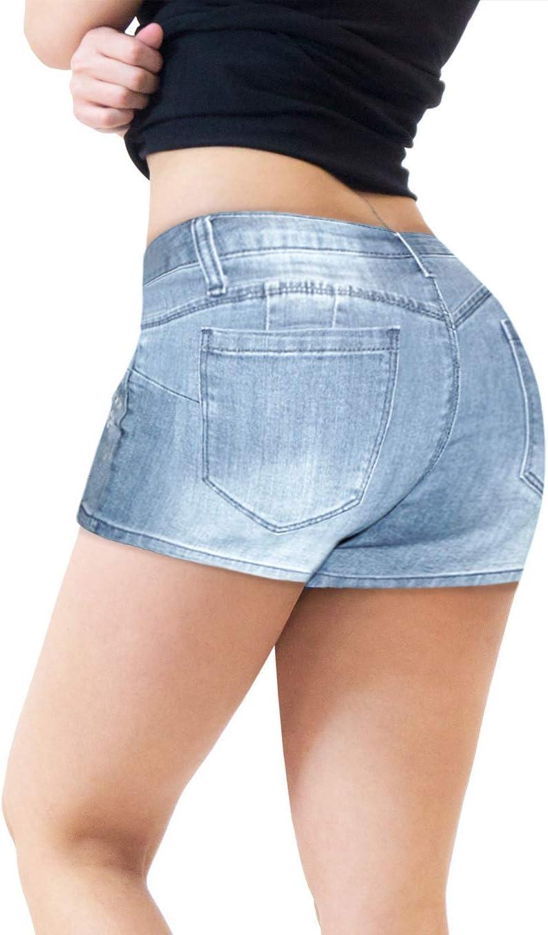 imageHybrid ampamp Company Womens Ripped Stretchy Jeans Shorts Casual Denim ShortsRippedlight Wash