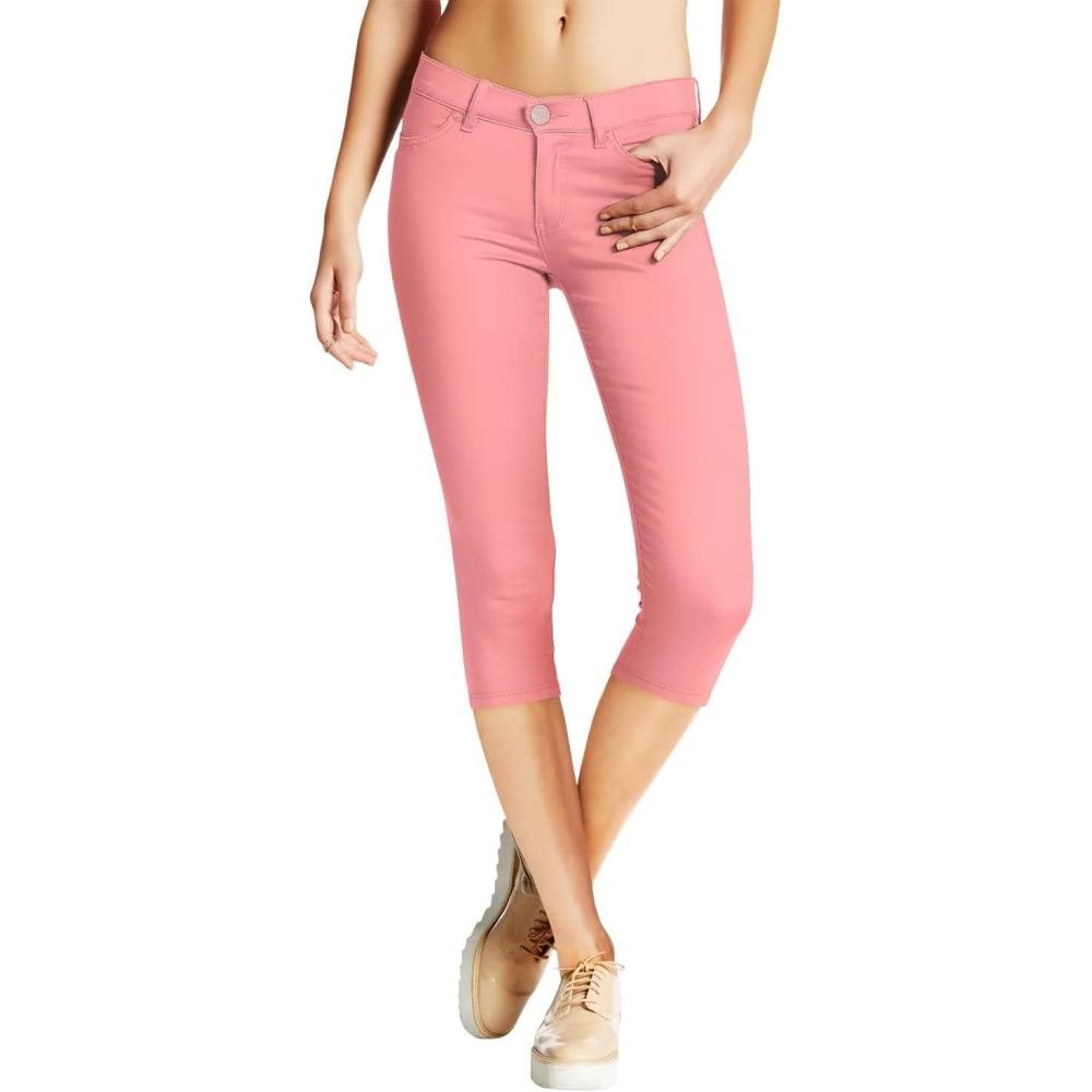 imageHybrid ampamp Company Womens Hyper Stretch Denim Capri JeansCapriblush