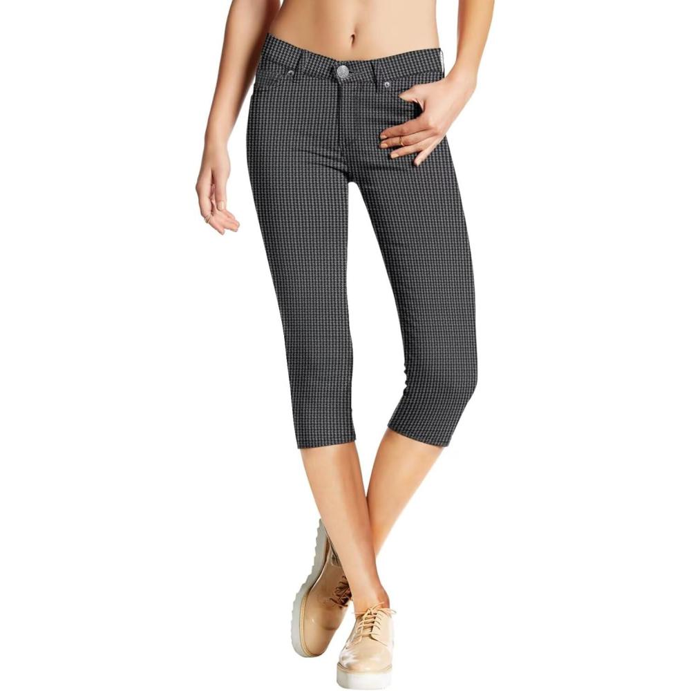 imageHybrid ampamp Company Womens Hyper Stretch Denim Capri JeansCapricharcoalblack