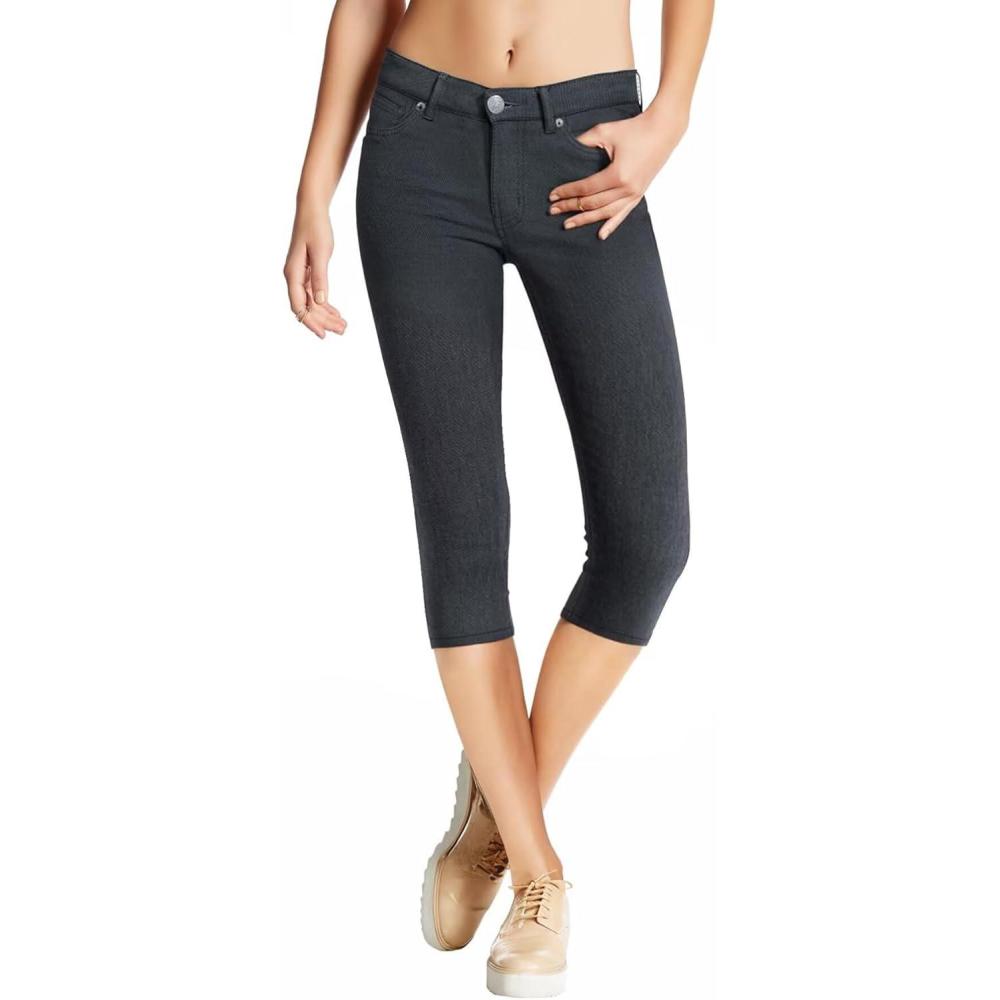 imageHybrid ampamp Company Womens Hyper Stretch Denim Capri JeansCapricharcoalblack2626