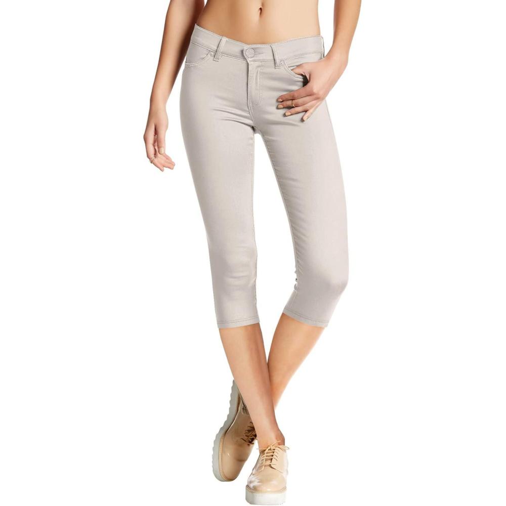imageHybrid ampamp Company Womens Hyper Stretch Denim Capri JeansCaprilight Grey