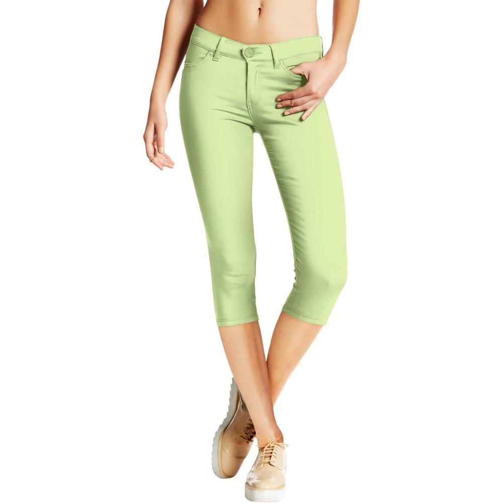 imageHybrid ampamp Company Womens Hyper Stretch Denim Capri JeansCaprilime