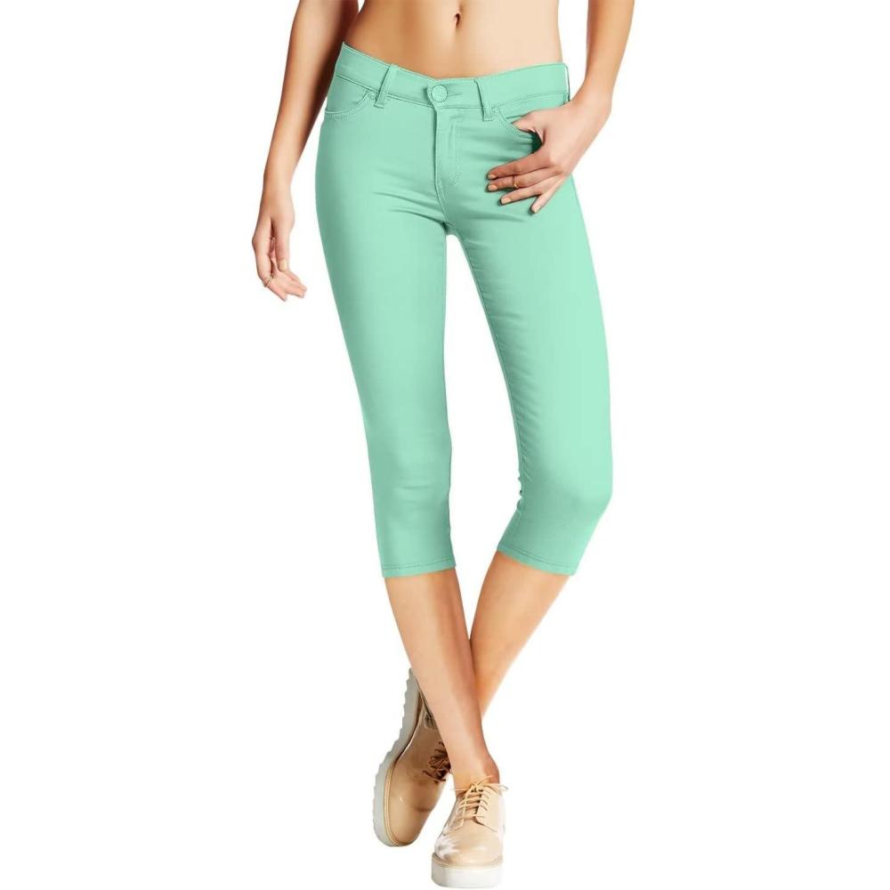 imageHybrid ampamp Company Womens Hyper Stretch Denim Capri JeansCaprimint