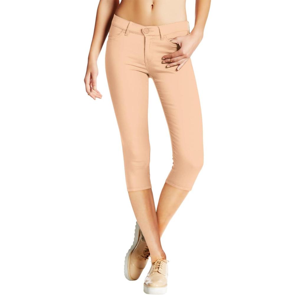 imageHybrid ampamp Company Womens Hyper Stretch Denim Capri JeansCapripeach