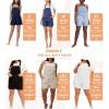 imageHybrid ampamp Company Women Denim Shorts Rompers Sleeveless Adjustable Strap Overalls Cross Back JumpsuitShv156998darkwash