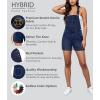 imageHybrid ampamp Company Women Denim Shorts Rompers Sleeveless Adjustable Strap Overalls Cross Back JumpsuitShv156998darkwash