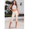 imageHybrid ampamp Company Womens Hyper Stretch Denim Capri JeansCaprioff White