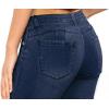 imageHybrid ampamp Company Womens Slim Fit Super Stretch Denim Capri ShortsRippeddarkwash
