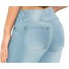 imageHybrid ampamp Company Womens Slim Fit Super Stretch Denim Capri ShortsRippedlight Wash
