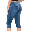 imageHybrid ampamp Company Womens Slim Fit Super Stretch Denim Capri ShortsRippedmedium Was