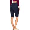 imageHybrid ampamp Company Womens Super Comfy Stretch Destructed Denim Bermuda Shorts CapriDestructedbermudaindigo