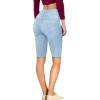 imageHybrid ampamp Company Womens Super Comfy Stretch Destructed Denim Bermuda Shorts CapriDestructedbermudalwash