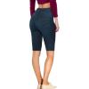 imageHybrid ampamp Company Womens Super Comfy Stretch Destructed Denim Bermuda Shorts CapriDestructedbermudatintbl