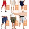 imageHybrid ampamp Company Womens Super Comfy Stretch Destructed Denim Bermuda Shorts CapriRippedlight Wash